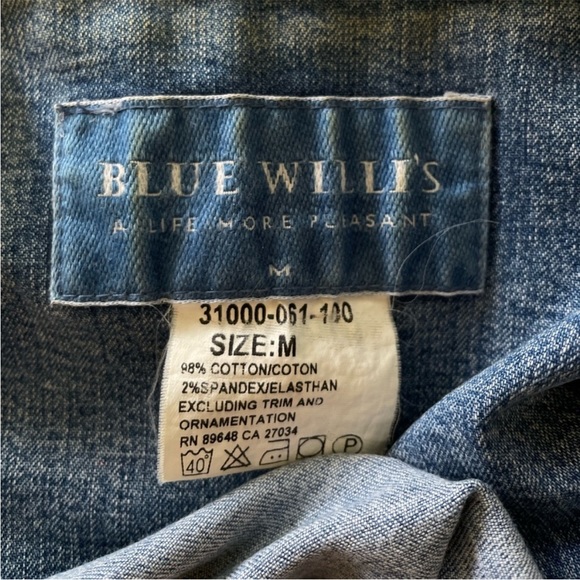 Vintage Blue Willi’s Jean Jacket Womens Size M Medium Wash - Picture 5 of 6